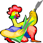 Guitarist - Chicken Clip Art