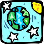 Earth & Moon Clip Art