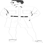 Man in Bermuda Shorts Clip Art