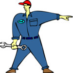 Mechanic Pointing Clip Art