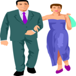 Couple Walking 08 Clip Art