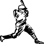 Baseball - Batter 21 Clip Art