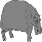 Hippo 01 Clip Art