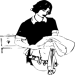 People, Woman Doing Laundry 1