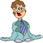 Boy Playing Dress-Up 2 Clip Art