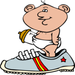 Baby in Sneaker Clip Art