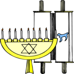 Torah & Menorah Clip Art