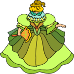 Woman in Masquerade Gown