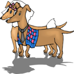 Dachshund Wedding Clip Art