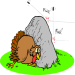 Turkey Hiding Clip Art