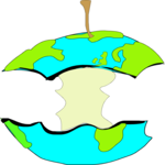 Earth - Eaten Away Clip Art