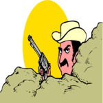 Cowboy Shooting 2 Clip Art