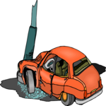 Car - Wrecked 2 Clip Art