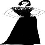 Dress - Evening Gown 1 Clip Art