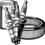 Auto Parts Collage 2 Clip Art