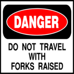 No Raised Forks Clip Art