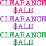 Clearance 4 Clip Art