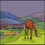 Horse Grazing 1