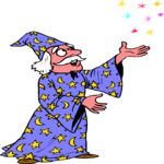 Wizard Casting Spell 6 Clip Art