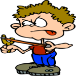 Boy with Slingshot 4 Clip Art