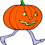 Pumpkin Walking Clip Art