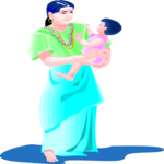 Indian Woman with Baby