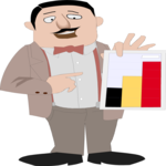 Businessman with Chart Clip Art