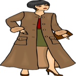 Woman in Overcoat
