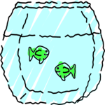 Fish in Bowl 7 Clip Art
