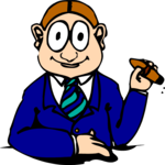 Man with Cigar Clip Art