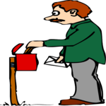 Man Mailing Letter 2 Clip Art