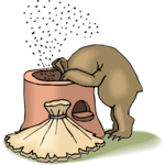 Bear Gathering Honey Clip Art