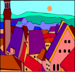 Rooftops 3 Clip Art