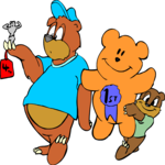 Bears at Carnival 1 Clip Art