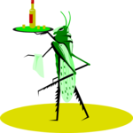 Waiter - Grasshopper Clip Art