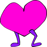 Heart Walking Clip Art