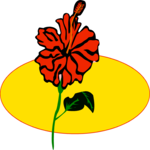 Hibiscus 2 Clip Art