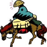 Man on Horse Clip Art