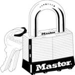 Padlock & Keys 1 Clip Art