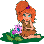 Girl Kneeling Clip Art