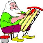 Santa Painting Sled