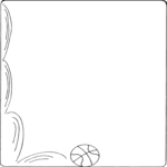 Basketball Border Clip Art