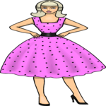 Woman in Dress 73 Clip Art