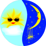 Sun & Moon 3 Clip Art