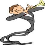 Horn Player 1 Clip Art