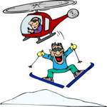 Helicopter Skiing Clip Art
