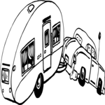 Car & Trailer 2 Clip Art