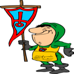 Flag-Bearer 1 Clip Art