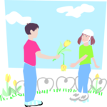 First Flowers Clip Art