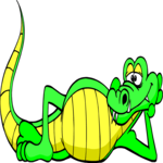 Alligator Relaxing Clip Art